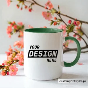 Green Handle & Inner Mug - Customized