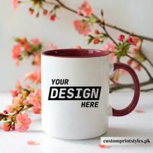 Maroon Handle & Inner Mug - Customized